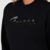 GUESS Czarna damska bluza z cyrkoniami