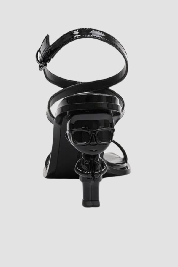 KARL LAGERFELD Czarne damskie sandały KARL NFT HEEL