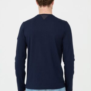 AERONAUTICA MILITARE Granatowy męski longsleeve bawełniany