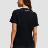 KARL LAGERFELD Czarny t-shirt damski Ikon Aquarelle K