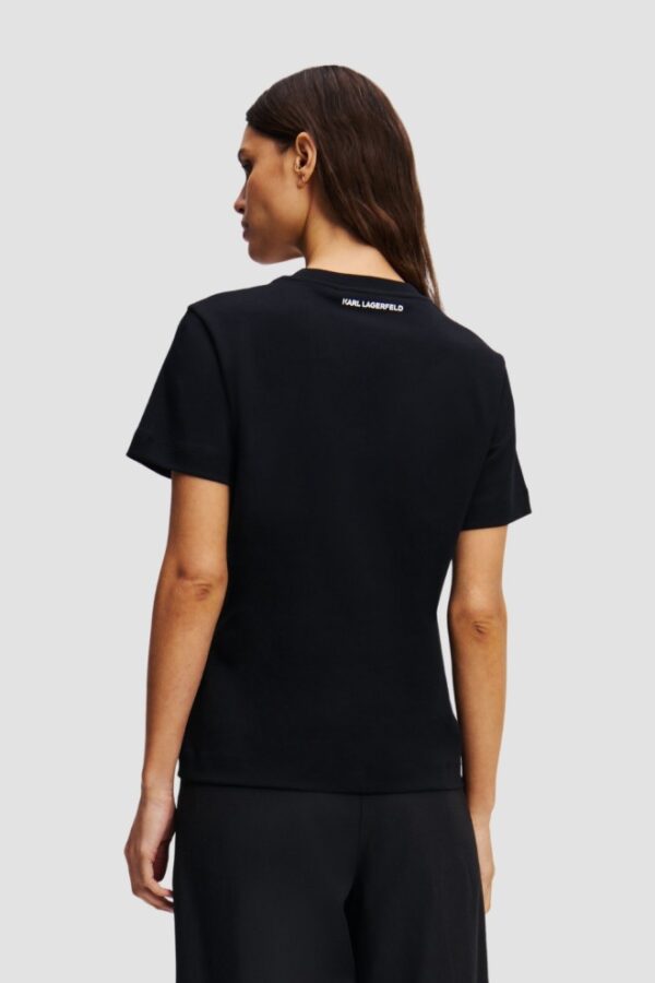 KARL LAGERFELD Czarny t-shirt damski Ikon Aquarelle K