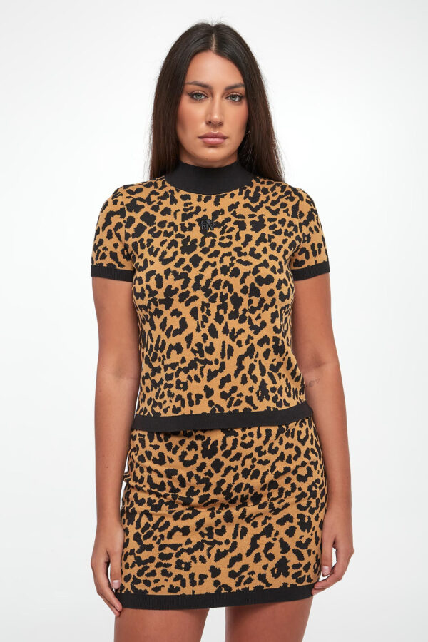 Sweter damski w panterkę DKNY