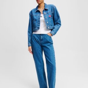 91d460e924f2d6a93219807c1a15a5e9511cf1c8 KARL LAGERFELD Biały damski top Ikon Patch Tank Top