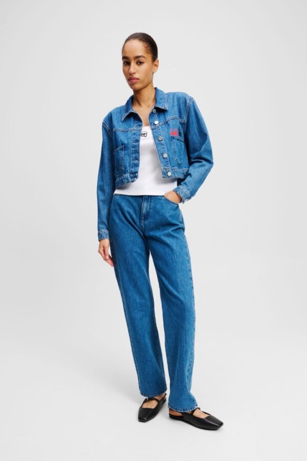 KARL LAGERFELD Biały damski top Ikon Patch Tank Top