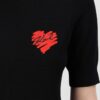 KARL LAGERFELD Czarny sweter damski Hearts Knit Top