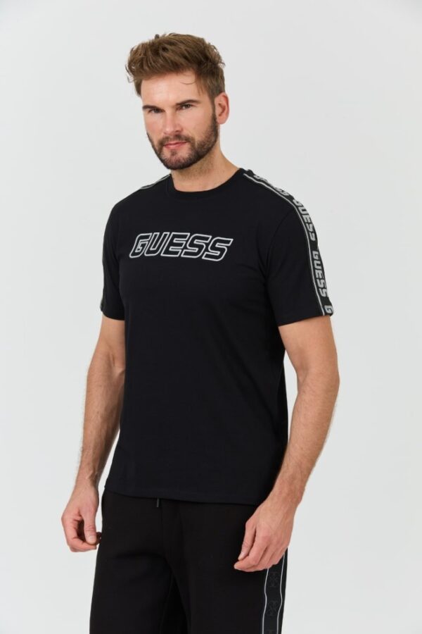 GUESS Czarny męski t-shirt Arlo Cn