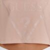 9328e0d3238f56c9d9aae6c9e96995ec96a1dc37 GUESS Krótki różowy t-shirt damski z logo