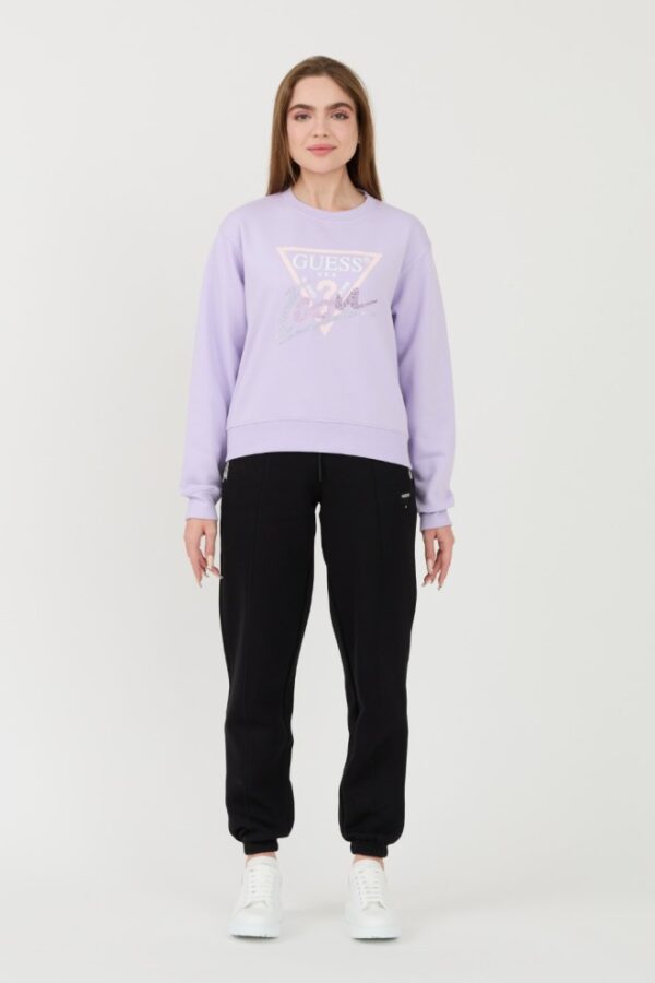 GUESS Lawendowa damska bluza Icon