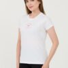 EMPORIO ARMANI Biały damski t-shirt Uni Logo Printe