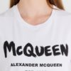 ALEXANDER MCQUEEN Biały t-shirt damski z logo