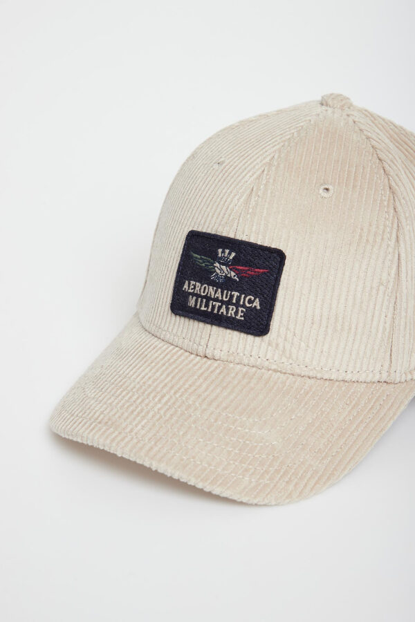 95534a6c4549fdb9dae3717b575e28019e477a04 Czapka z daszkiem męska sztruksowa AERONAUTICA MILITARE