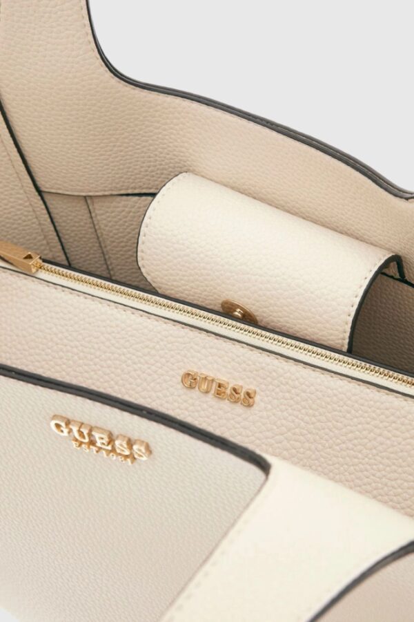 GUESS Beżowa shopperka damska Calista 2 In 1