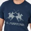 9727152fb607797115e8be367e6007d26e05c37f LA MARTINA Granatowy t-shirt męski z szarym logo