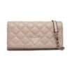 GUESS Damski portfel na łańcuszku w kolorze taupe Giully II Mini