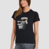 KARL LAGERFELD Czarny damski t-shirt Ikonik 2.0