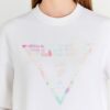 GUESS Biała bluza damska z odblaskowym logo