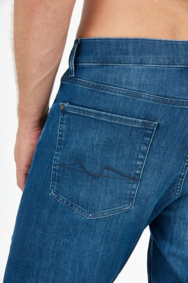 97bae648770ea01890776bf55cbb5d600ba97c00 7 FOR ALL MANKIND Granatowe jeansy męskie SLIMMY