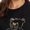 GUESS Czarny t-shirt damski Bear Boxy