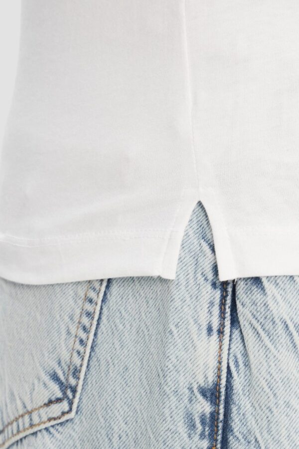 GUESS Biały damski t-shirt Pearls Love