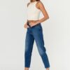 7 FOR ALL MANKIND Granatowe jeansy damskie MALIA LUXE VINTAGE BLUEPRINT