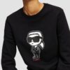 KARL LAGERFELD Czarna damska bluza Ikon Sketch