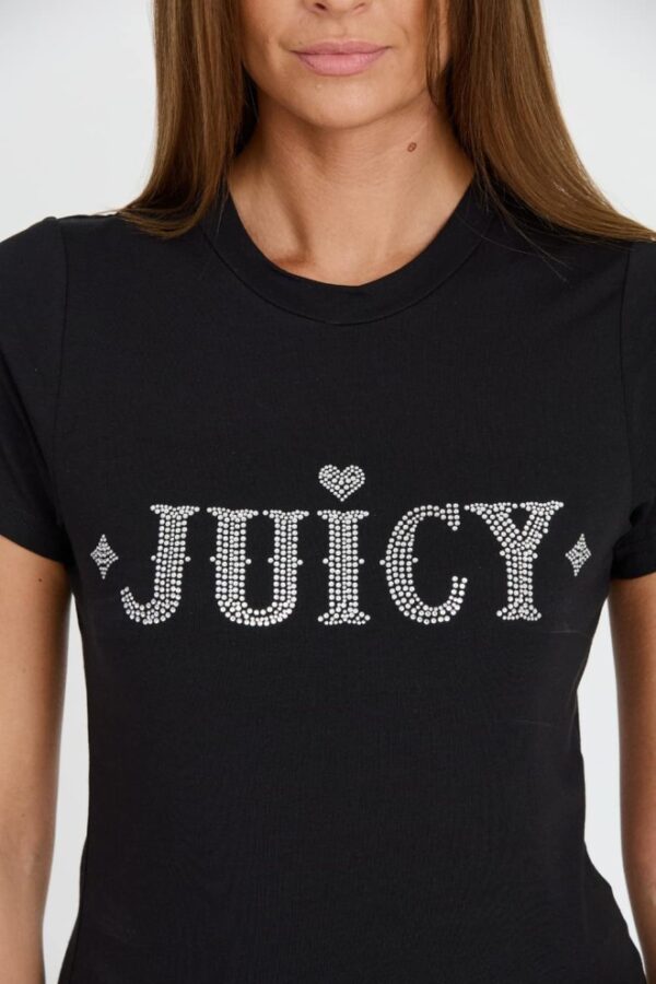 JUICY COUTURE Czarny damski t-shirt Ryder Rodeo Fitted