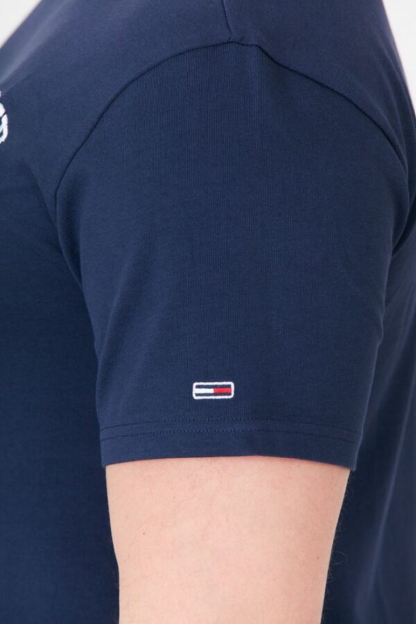 TOMMY JEANS Granatowy t-shirt męski z wyszywanym logo