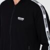 MOSCHINO Czarna męska bluza z lampasami