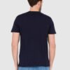 GUESS Granatowy bawełniany męski T-shirt slim fit