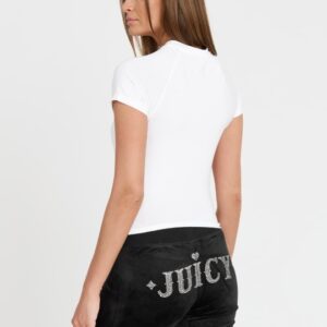 JUICY COUTURE Biały damski t-shirt Retroshrunken Tee