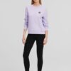 KARL LAGERFELD Lawendowa damska bluza Ikonik 2.0