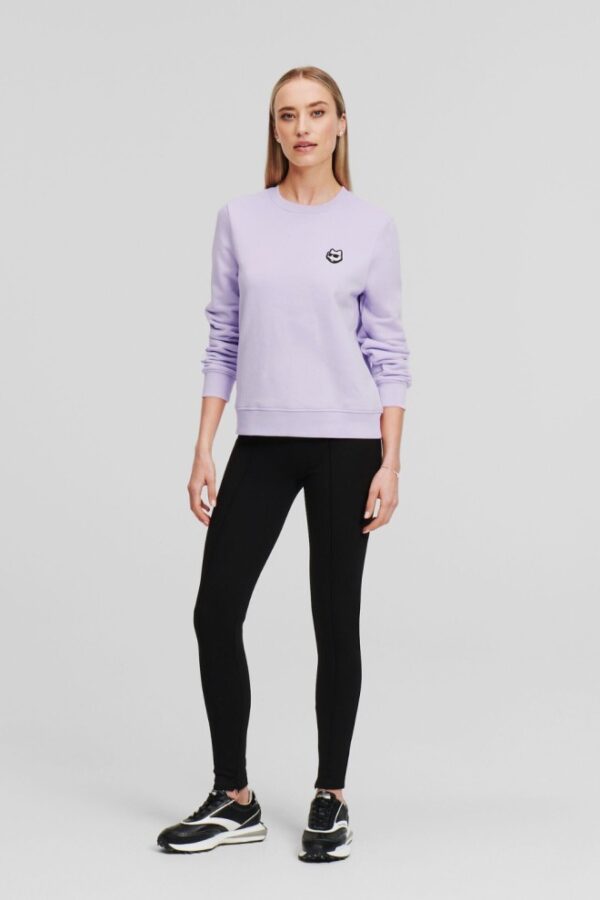 KARL LAGERFELD Lawendowa damska bluza Ikonik 2.0