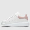 ALEXANDER MCQUEEN Białe sneakersy damskie z różowym napiętkiem