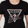 GUESS Czarny damski t-shirt bawełniany Icon Tee