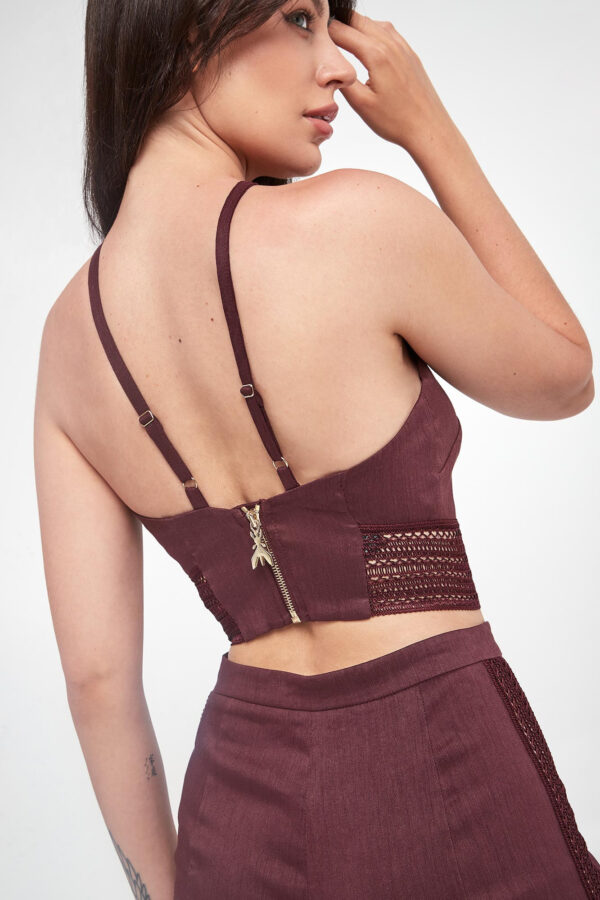 9aa24e3bec806199441a92331b45a6f6be9aec1c Top damski lniany PATRIZIA PEPE