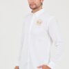 LA MARTINA Biała męska koszula Poplin Stretch