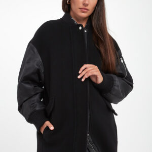 9b85fc8358b630347e5c5d6a85705da6b8368567 Płaszcz damski wełniany Mapur PINKO