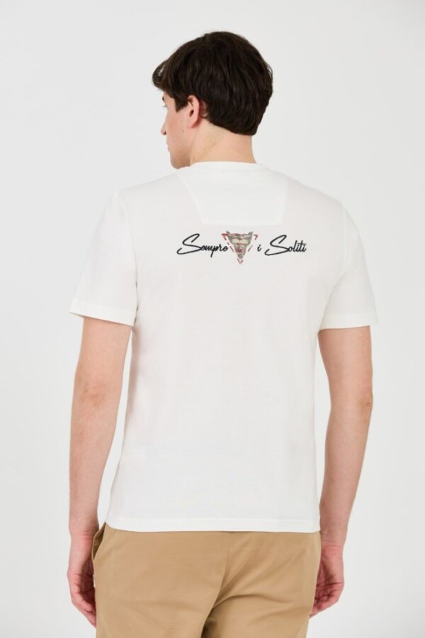 AERONAUTICA MILITARE Biały bawełniany męski t-shirt Short Sleeve