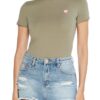 GUESS Zielony damski t-shirt Mini
