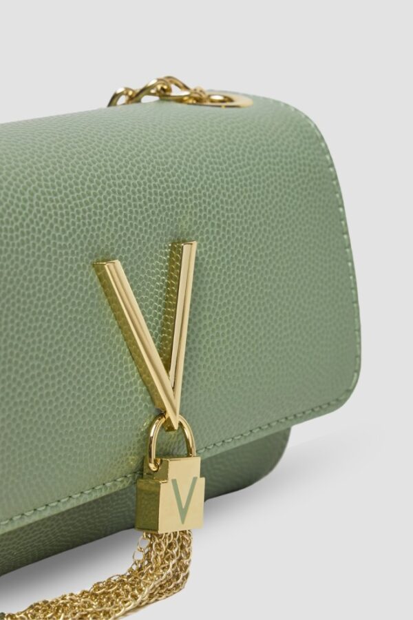 VALENTINO Mała zielona kopertówka Divina Pochette