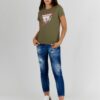 9ca6b35153afe507f5bc156946f5dddef483df55 GUESS Zielony t-shirt damski bawełniany icon