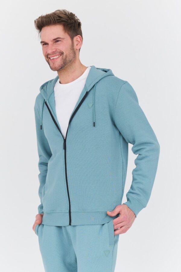 GUESS Turkusowa męska bluza Aldwin