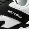JUST CAVALLI Białe sneakersy FONDO GRUT DIS. 4