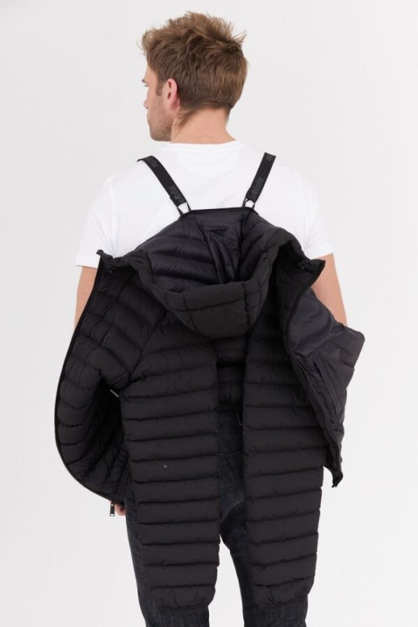 INVICTA Czarna męska kurtka puchowa z kapturem