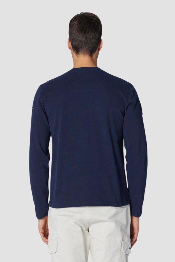 AERONAUTICA MILITARE Granatowy męski longsleeve With Patches