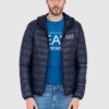 EA7 Granatowa męska kurtka puchowa