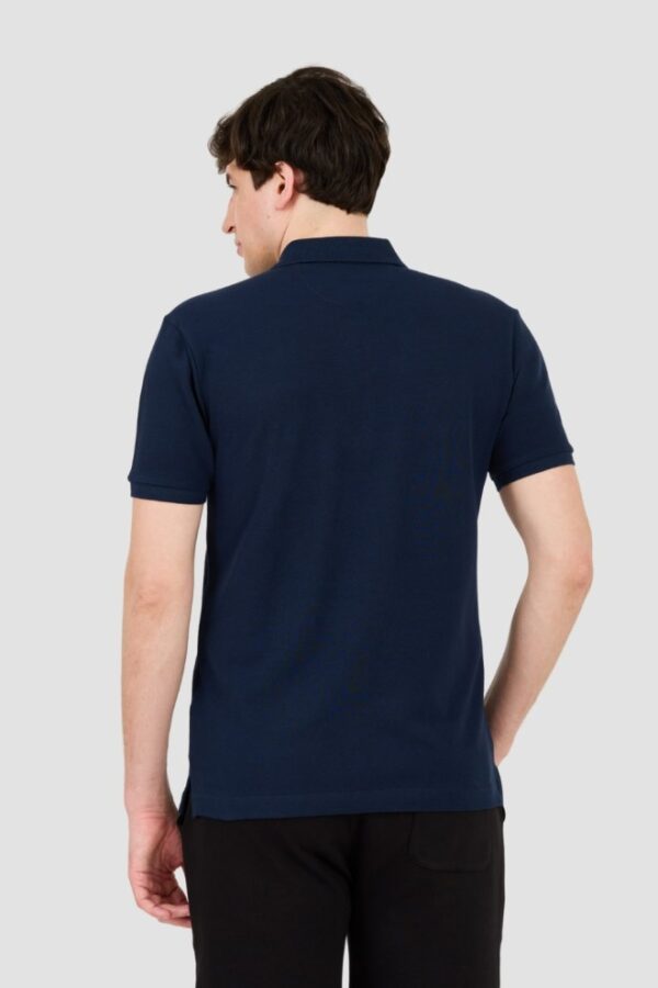 LA MARTINA Granatowe męskie polo z małym logo