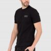 EA7 Czarny męski t-shirt z naszywką z logo