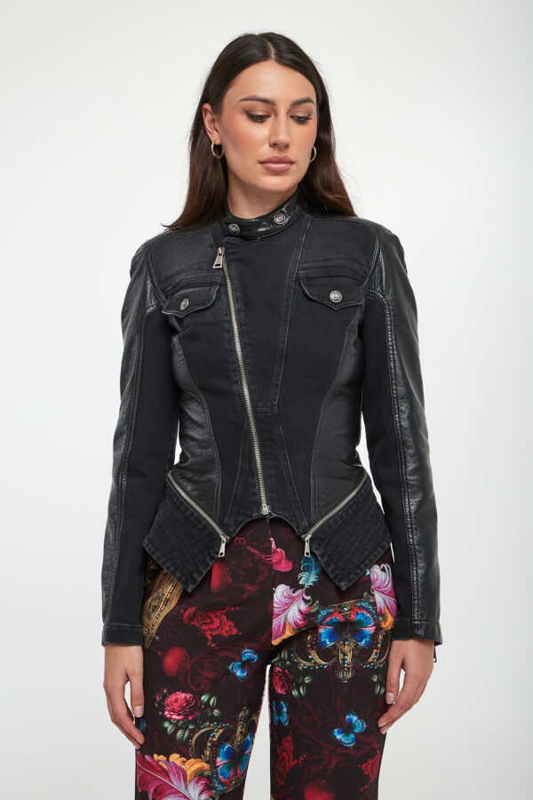 9e7029fc35a9b3cc45e9e88deb61f986ef1615cb Kurtka damska skórzana VERSACE JEANS COUTURE