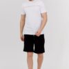 ARMANI EXCHANGE Biały t-shirt męski z paskiem z logo